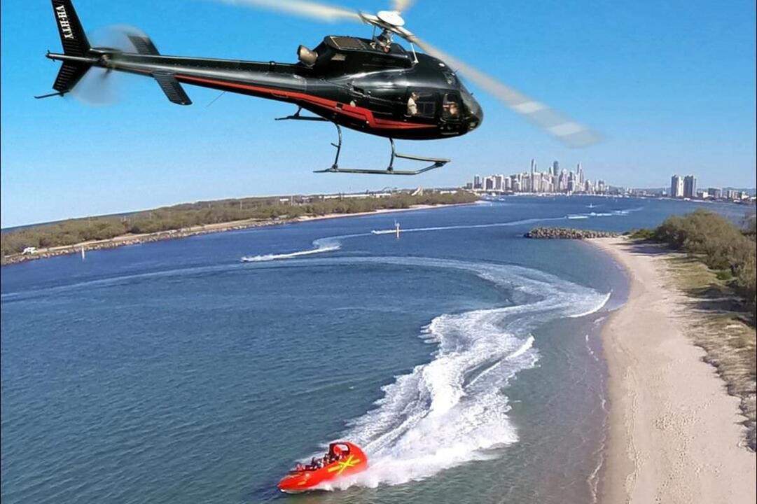 Jet Boat Ride and Helicopter Flight Gold Coast QLD