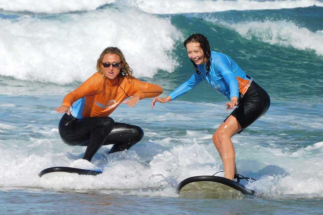Couples Private Surf Lesson Main Beach QLD