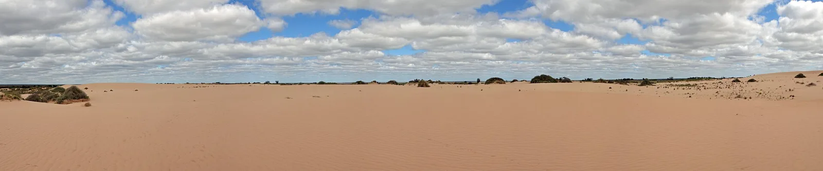 Panorama of Lake Mungo Featuring Dunes